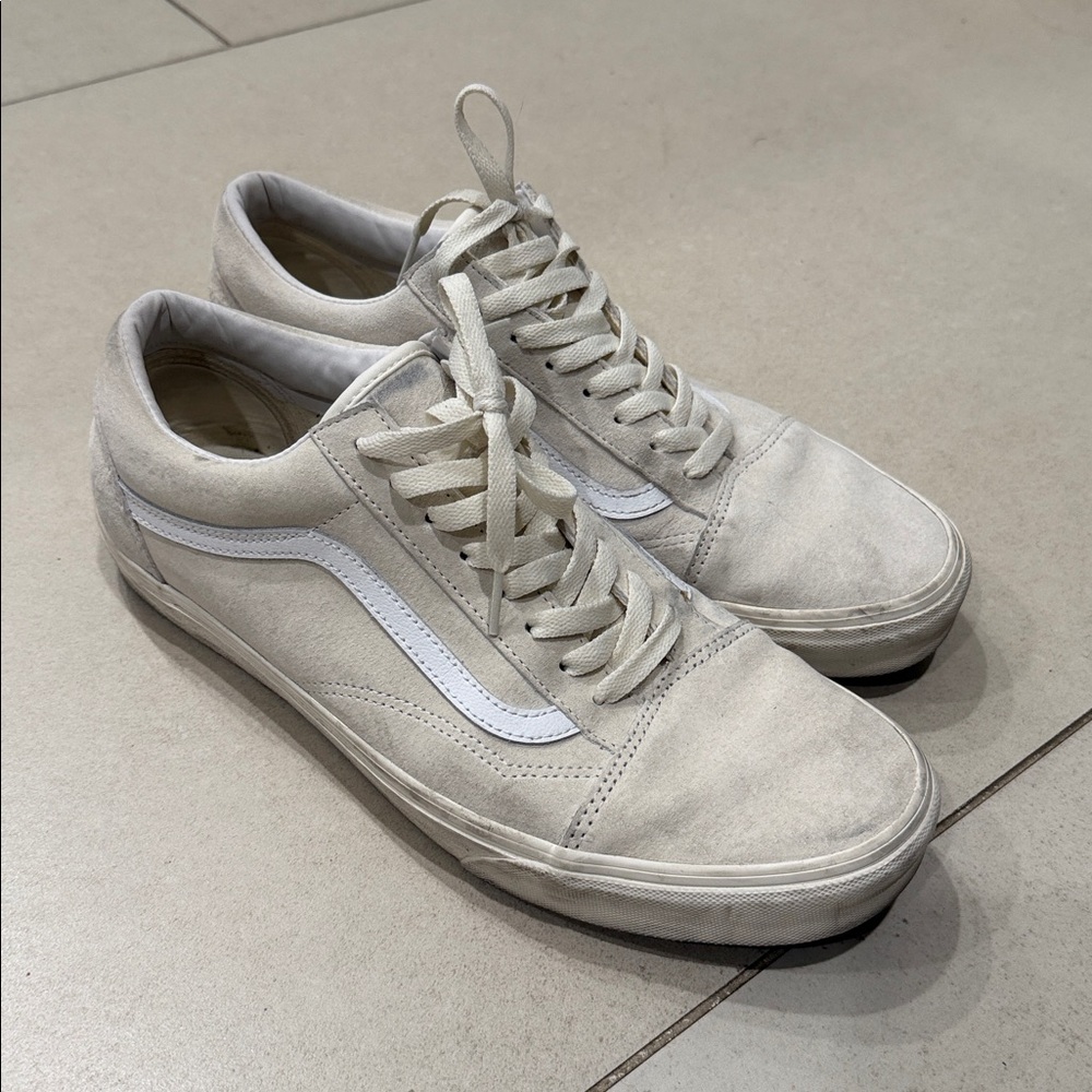 Vans Cream and White Sneakers